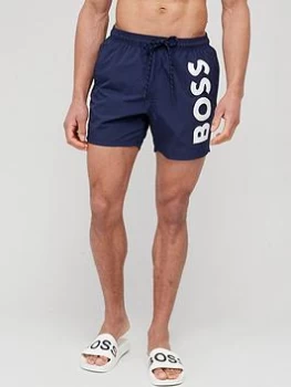 Image of BOSS Octopus Swim Shorts - Navy, Size S, Men