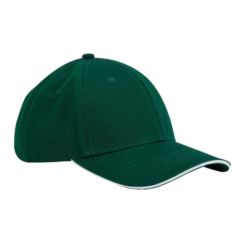 Image of Beechfield Mens EarthAware 6 Panel Cotton Baseball Cap in Bottle Green Bottle Green Male One Size
