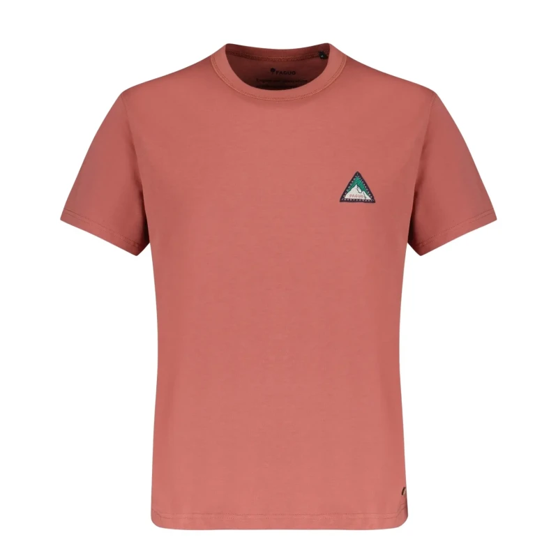 Image of Faguo Cotton T-Shirt Faguo Lugny Rose Male S