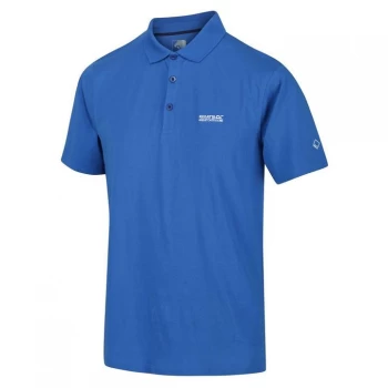 Image of Regatta Sinton Coolweave Jersey Polo Shirt - Nautical Blu