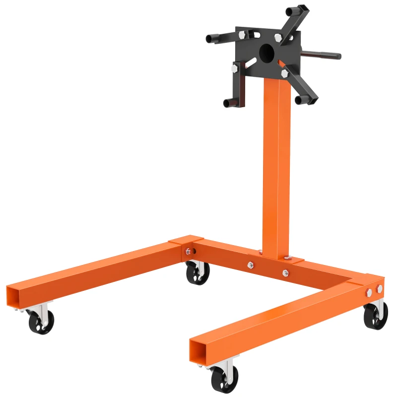 Image of HOMCOM HOMCOM 570 kg Rotating Engine Stand with Adjustable Head, Orange Orange One Size Unisex 5063603134348
