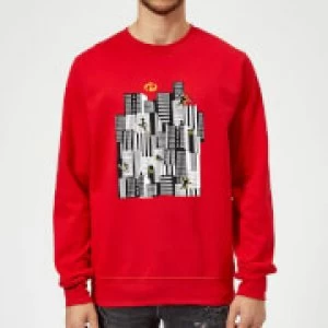Image of The Incredibles 2 Skyline Sweatshirt - Red - XXL