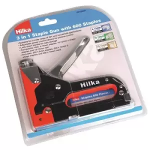 Image of 3 in 1 Staple Gun with 600 Staples - Hilka
