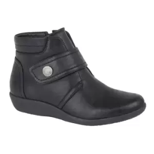 Image of Boulevard Womens/Ladies Wide Fit Ankle Boots (4 UK) (Black)