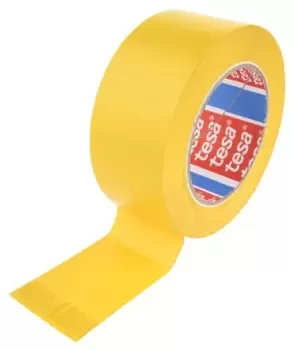 Image of Tesa 4169, 4169 Yellow PVC 33m Lane Marking Tape, 0.18mm Thickness