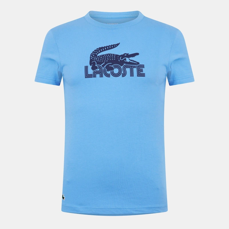 Image of Lacoste Mens Regular Fit T-Shirt Argentine Blue male XS