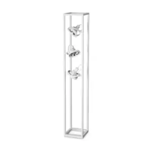 Image of AUDIO 3 Light Multi Arm Floor Lamp White, In-Built Switch, Non-Dim