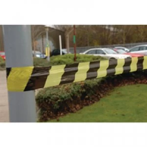 Image of Slingsby VFM Black Yellow Striped Tape Barrier 500m 304927