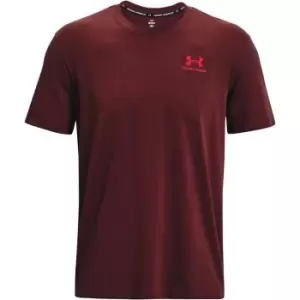 Image of Under Armour M Logo Emb Heavyweight Ss - Red