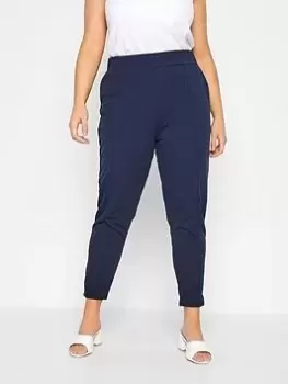 Image of Yours Tapered Trouser Navy, Blue, Size 20, Women