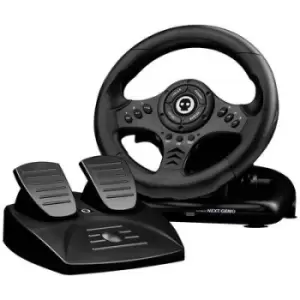 Image of Konix Steering wheel & Pedals Steering wheel Nintendo Switch, PC, PlayStation 3, PlayStation 4, Xbox One, Xbox Series S, Xbox Series X Black incl. foo