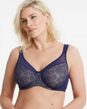 Image of Berlei Lace Deep Blue Minimiser Bra