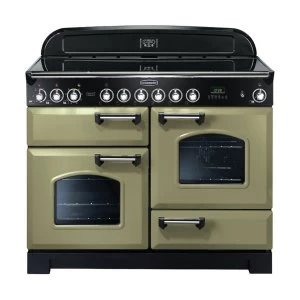 Image of Rangemaster 100940 CDL110ECOG-C Classic Deluxe 110cm Ceramic Range Cooker Olive Green