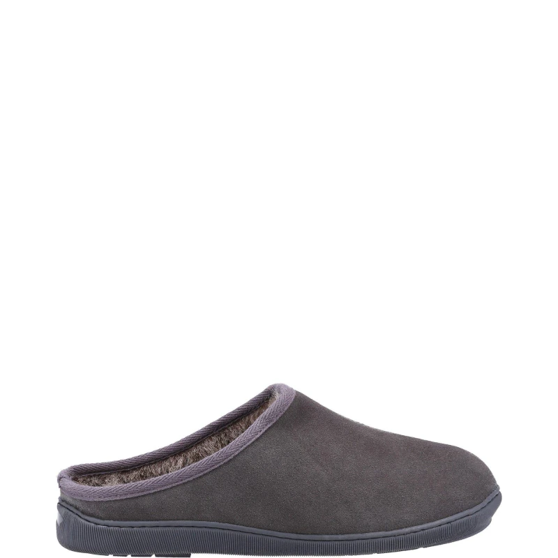Image of Hush Puppies Hush Puppies Men Grey 'Ashton' Suede Slipper Size: 8 Grey 8 Male 5038600895332