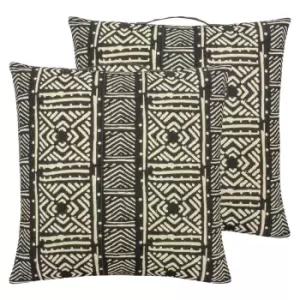 Image of Furn. Kericho Twin Pack Polyester Filled Cushions Monochrome
