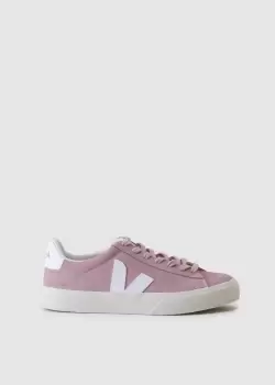 Image of Veja Womens Campo Nubuck Suede Babe Trainers In Pink