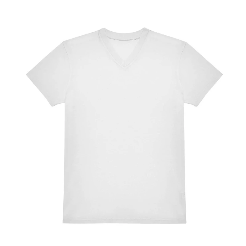Image of B&C Mens Plain Navy T-Shirt in White Size: XS White Male XS