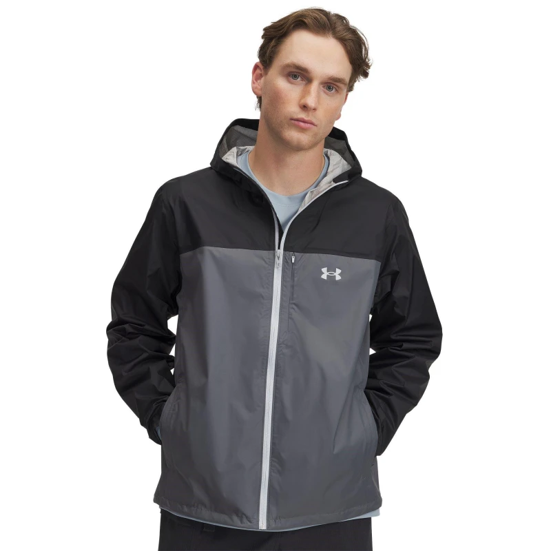 Image of Under Armour Mens Cloudstrike Waterproof Jacket Black male 2XL