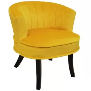 Image of Techstyle Clam Designer Curved Shell Back Accent Occasional Chair Yellow