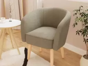 Image of GFW Florence Mushroom Boucle Fabric Accent Chair