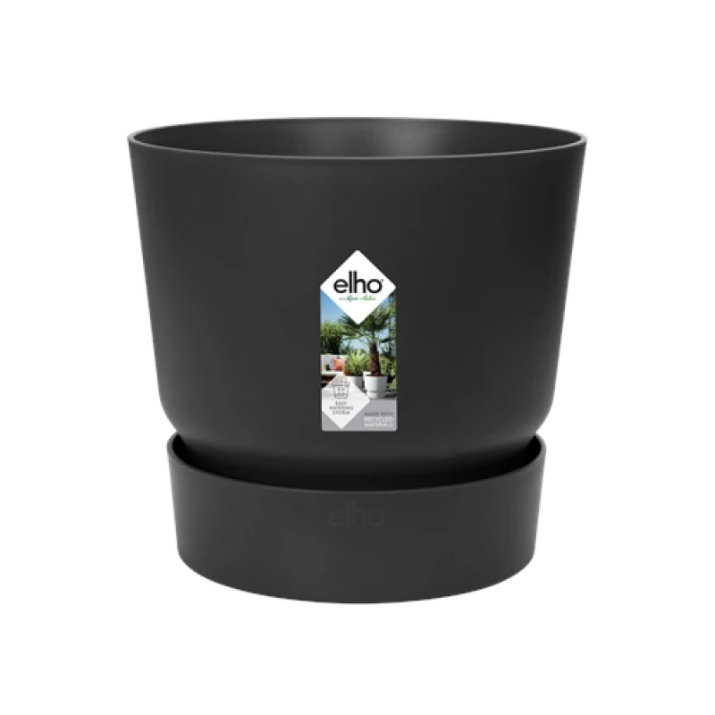 Image of Elho Greenville Round 25cm - Living Black 0462262443300