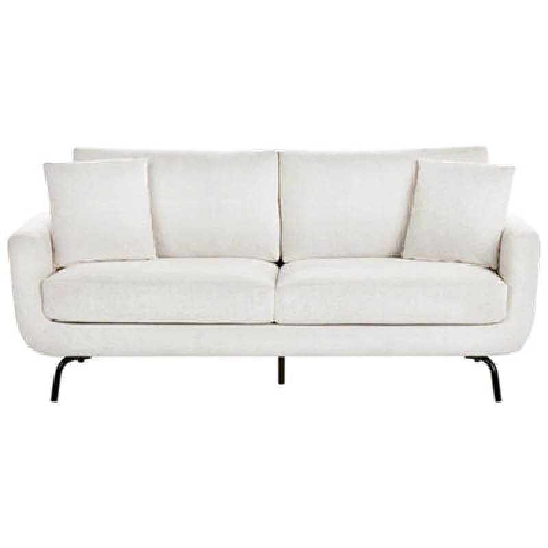 Image of Beliani Sofa 3 Seater Vesala Fabric Off-White