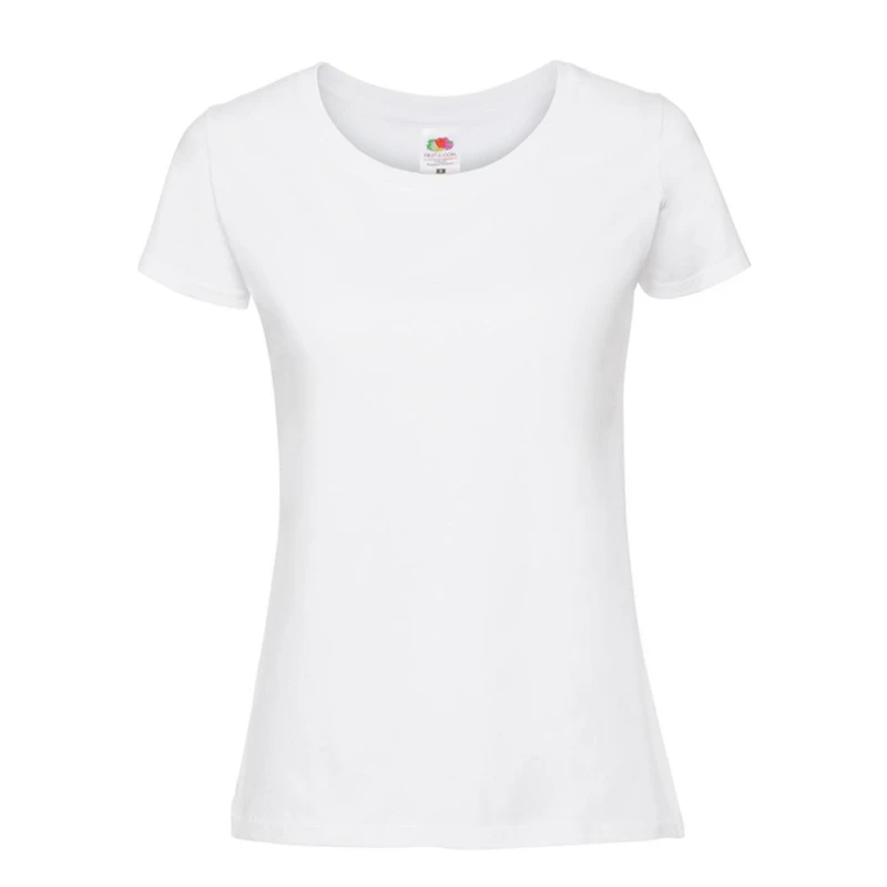 Image of Fruit Of The Loom Premium Ringspun Cotton T-Shirt White female