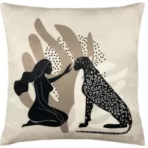 Image of Furn. - Aurora Leopard Cushion Blush - Blush