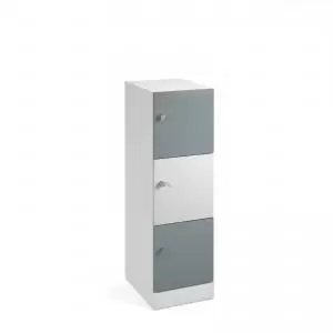 Image of Flux 1300mm high lockers with three doors - cam lock FLS13-3D-CL