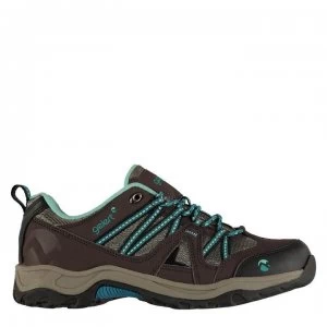 Image of Gelert Ottawa Low Ladies Walking Shoes - Brown/Teal