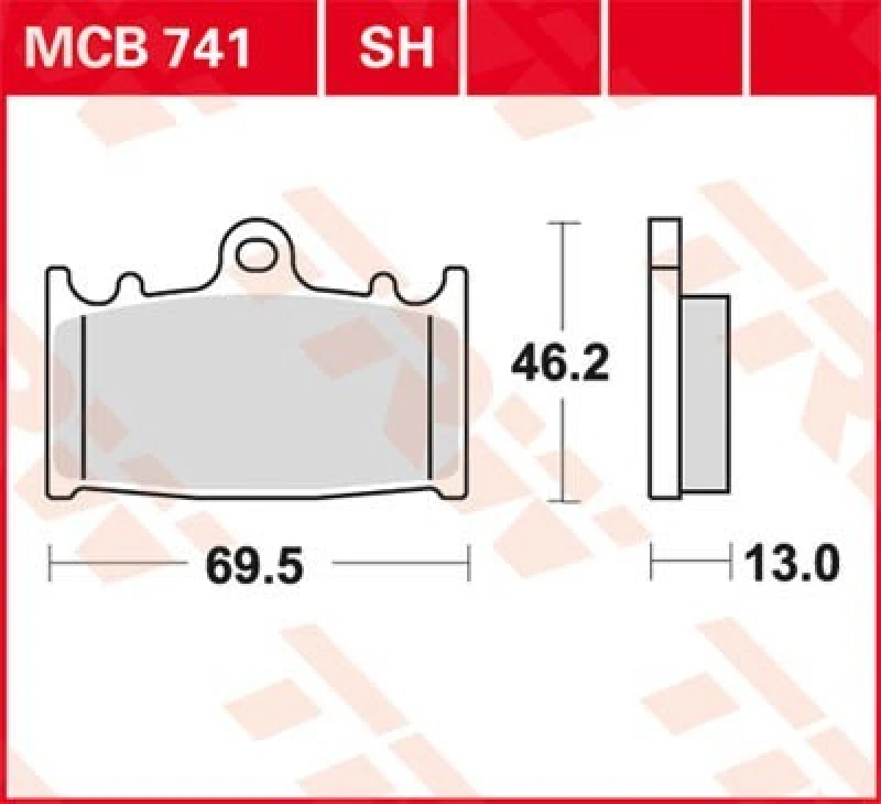 Image of TRW MCB741 Brake pad set Brake Pad Set,disc brake (402)
