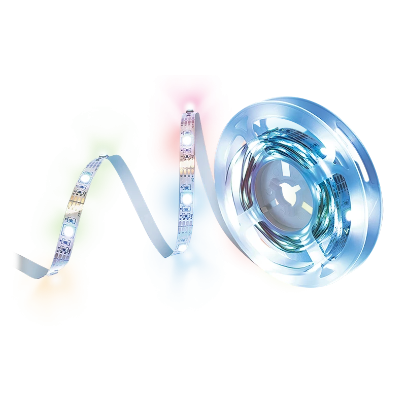 Image of LogiLink RGB LED Strip light. USB powered. w/ remote. 6W. 3m