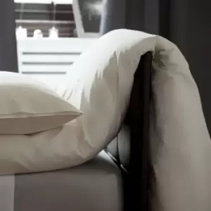 Image of Belledorm Premium Blend 500 Thread Count Duvet Cover (Single) (Ivory) - Ivory