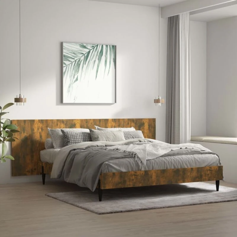 Image of VIDAXL Wall Headboard Smoked Oak 240x1.5x80cm Engineered Wood Vidaxl 8720286967775