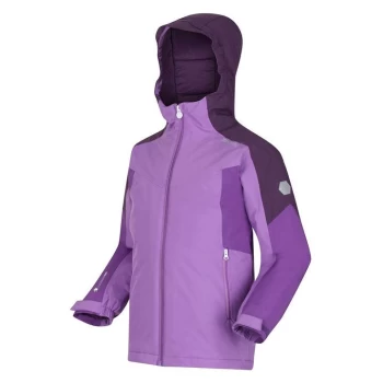 Image of Regatta Junior Highton Pad II Waterproof Jacket - Hyacint/DkAu