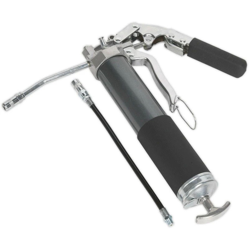 Image of Loops Heavy Duty Grease Gun - 2-Way Operation - Pistol & Lever Type - 3-Way Fill Multi