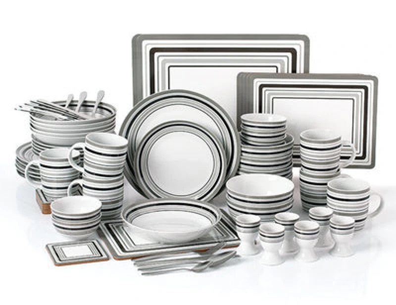 Image of 80Pc Brompton Dinner Set - Grey