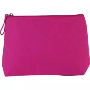Image of Kimood Cotton Canvas Toiletry Bag (One Size) (Fuchsia)