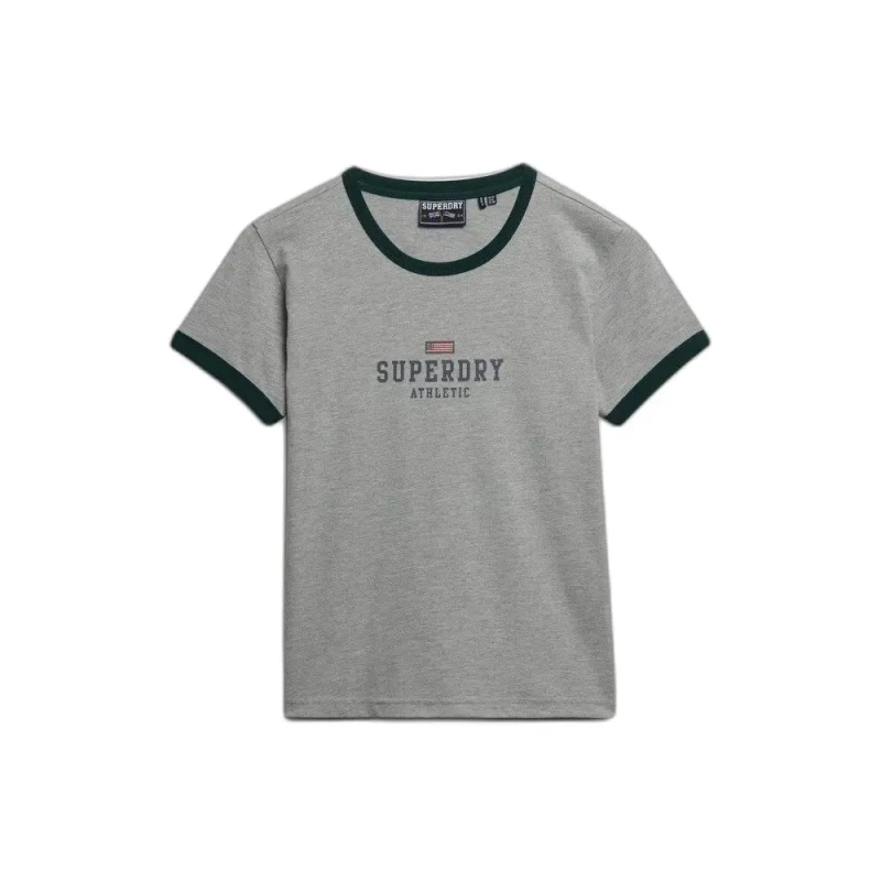 Image of Superdry Womens T-Shirt Superdry Athletic Essentials Gris Female M