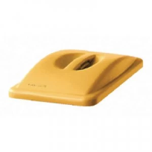 Image of Rubbermaid Slim Jim Handle Top Lid Yellow 2688-88-YEL
