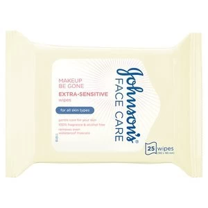 Image of Johnsons Make Up Be Gone Extra Sensitive Wipes x25