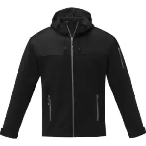 Image of Elevate Mens Match Soft Shell Jacket (XXL) (Solid Black)