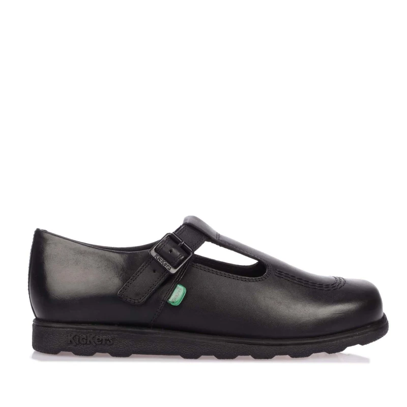 Image of Kickers Fragma T-Buckle Shoe Black female UK 3