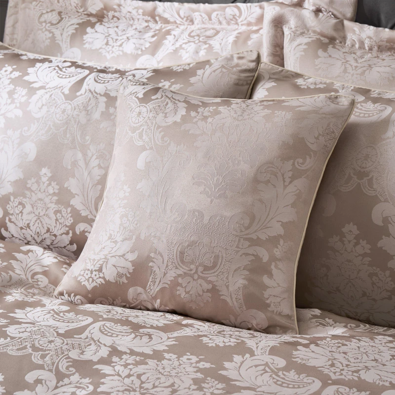 Image of Catherine Lansfield Damask Jacquard Cushion Cushions 43x43cm Neutral 42493869043