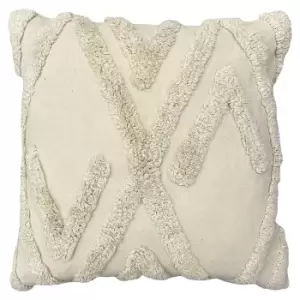 Image of Kamjo Geometric Tufted Cushion Linen