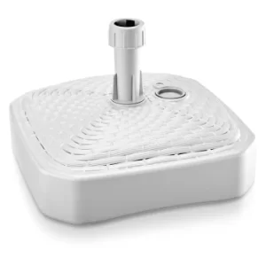 Image of Parasol Base White Rattan Effect 39x39cm