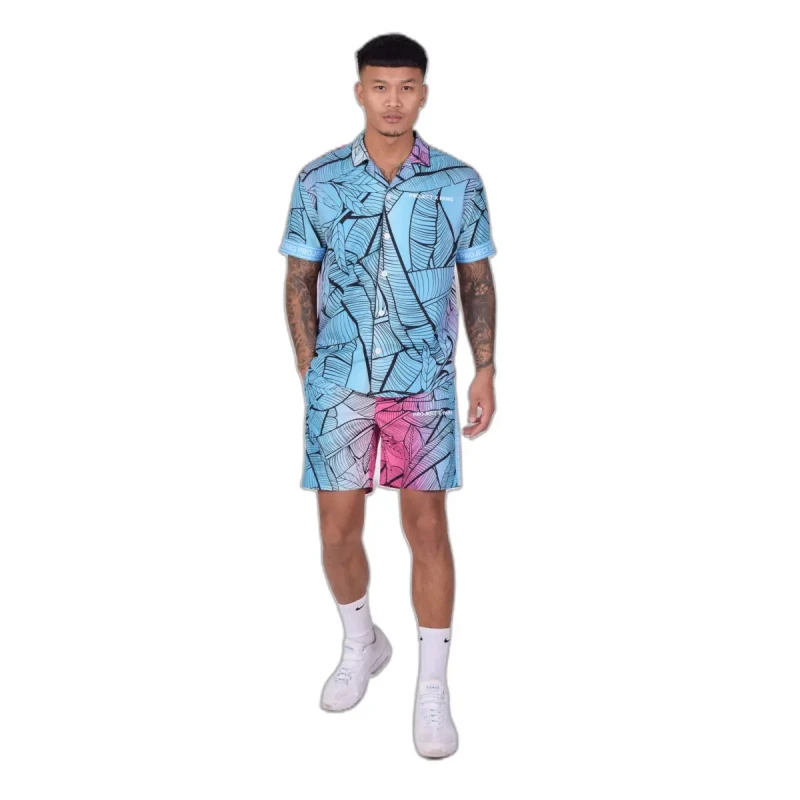 Image of Project X Paris Tropical printed shorts Project X Paris Bleu Male XL