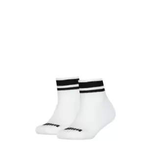 Image of Puma 2 Pack of Clyde Quarter Socks Womens - White