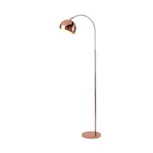 Image of 140cm Copper Finish Curve Arch Floor Lamp