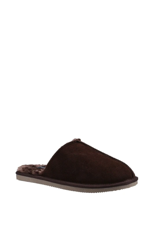 Image of Hush Puppies Hush Puppies Men 'Coady Slipper' Classic Slippers in Brown Size: 8 Brown 8 Male 5038600870353